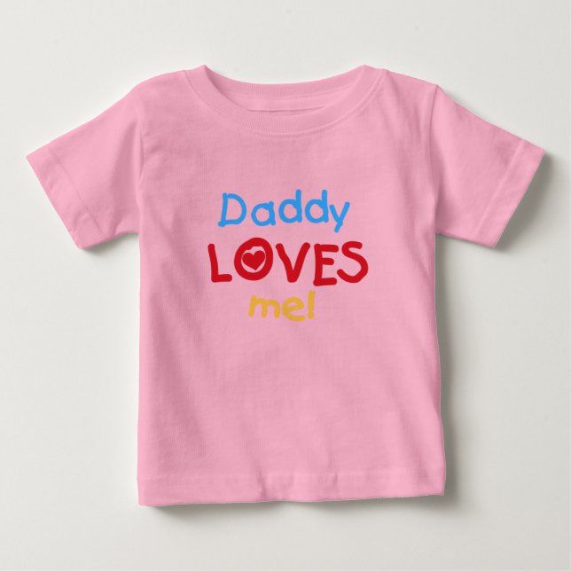 Vati-Lieben ich Baby T-shirt (Vorderseite)