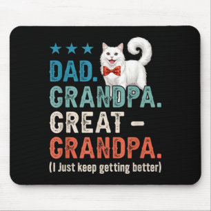 Vati Opa Urgroßvater Besserer Vatertag Katze Mousepad