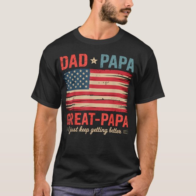 Vati Papa Großartig T-Shirt (Vorderseite)