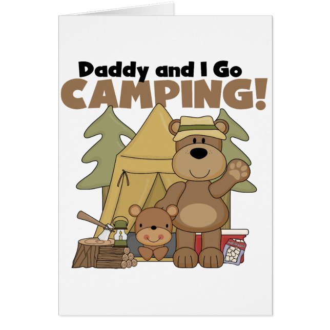Vati und ich gehen Campings-T-Shirts und Geschenke (Vorne)