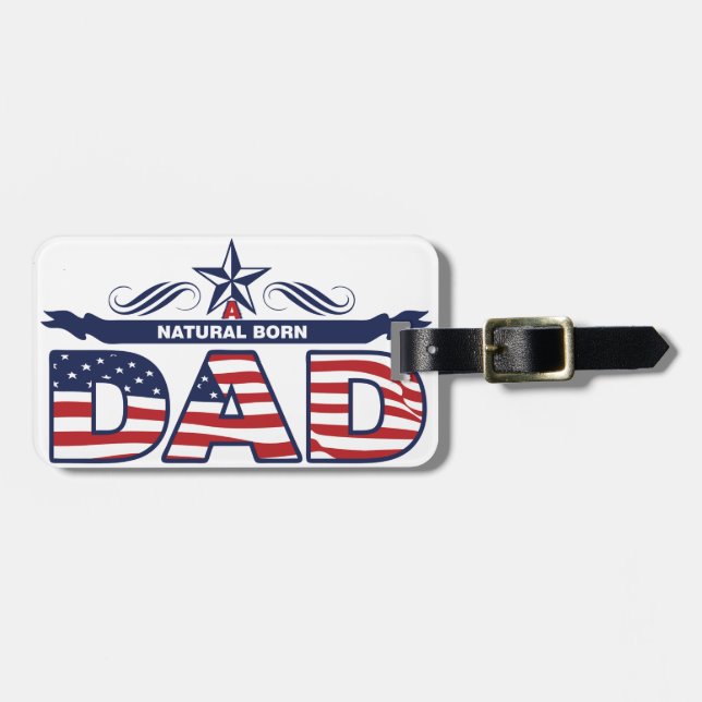 Vati, Vater, ein Vati von Geburt Gepäckanhänger (Vorderseite horizontal)