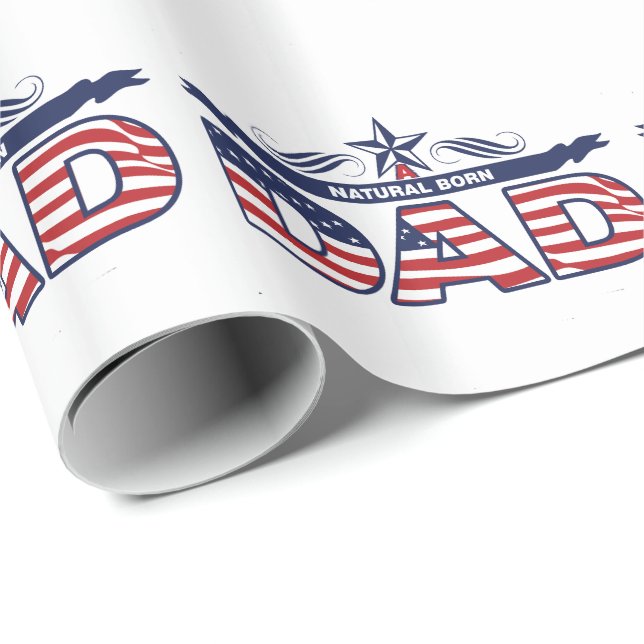 Vati, Vater, ein Vati von Geburt Geschenkpapier (Rolleneckpunkt)