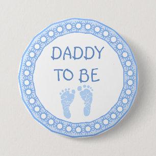 Vati, zum blauer Jungen-Babypartyknopf zu sein Button