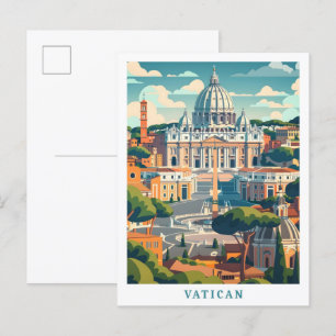 Vatikan Elegante Kunst Vintage Reise Postkarte