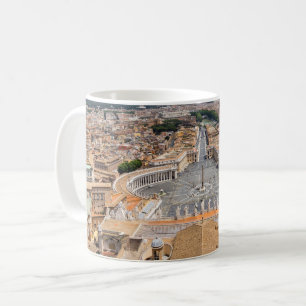 Vatikan, Italien: Luftbild des Petersplatzes Kaffeetasse