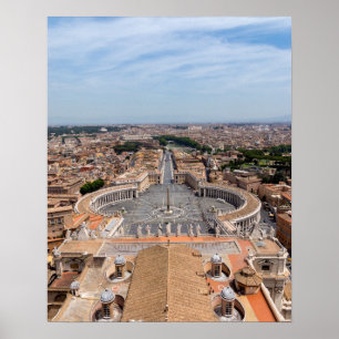 Vatikan, Italien: Luftbild des Petersplatzes Poster
