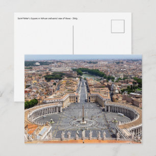 Vatikan, Italien: Luftbild des Petersplatzes Postkarte