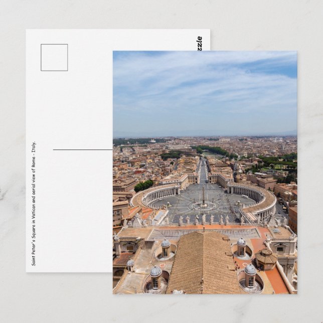 Vatikan, Italien: Piazza San Pietro Postkarte (Vorne/Hinten)