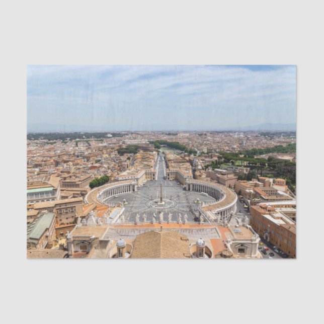 Vatikan, Italien: Piazza San Pietro Seidenpapier (Vorderseite)