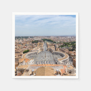 Vatikan, Italien: St. Petersplatz Luftansicht Serviette
