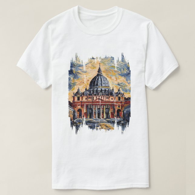 Vatikan Kathedrale St. Peter Basilica T-Shirt (Design vorne)