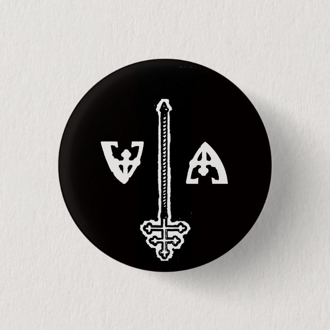 Vatikan-Meuchelmörder-Knopf Button (Vorderseite)