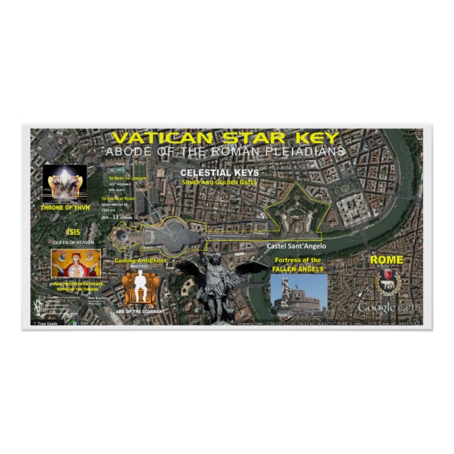 Vatikan Star Map Poster (Vorderseite)