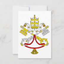 Vatikan Wappen Heiligenbildkarte