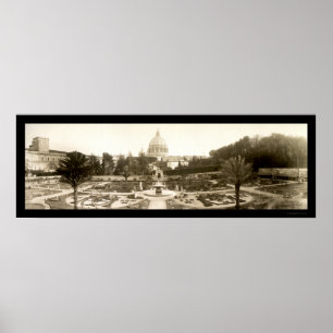 Vatikangarten Rom Foto 1909 Poster