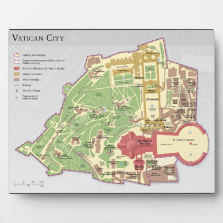 Vatikanisches Stadtlayoutdiagramm Fotoplatte