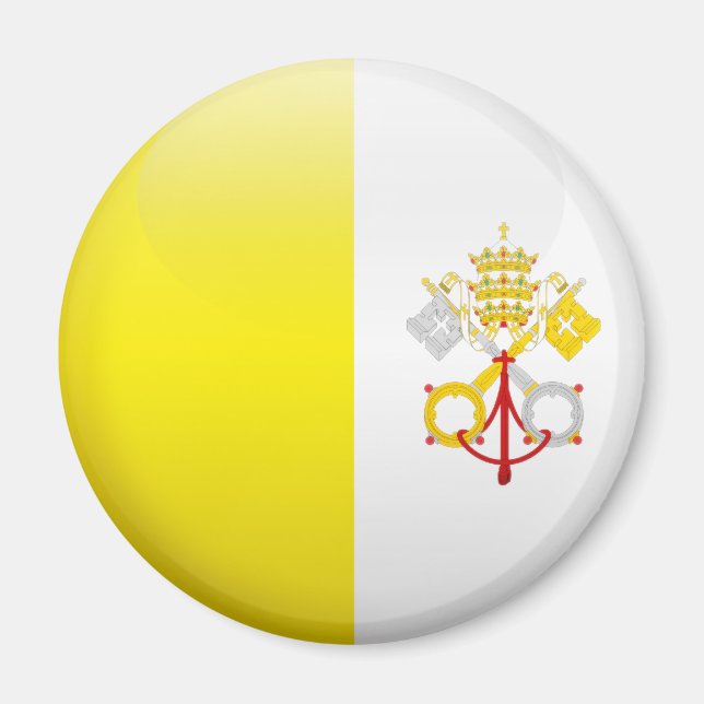 Vatikanstadt-Flagge Magnet (Vorne)