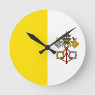 Vatikanstadt-Flagge Runde Wanduhr
