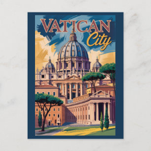 Vatikanstadt malerische Illustration Reise Kunst Postkarte