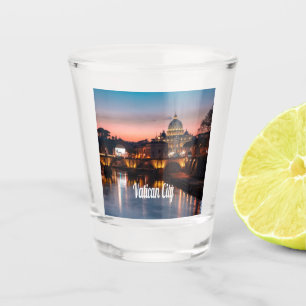 Vatikanstadt Nachts römisch-katholische Kirche Schnapsglas