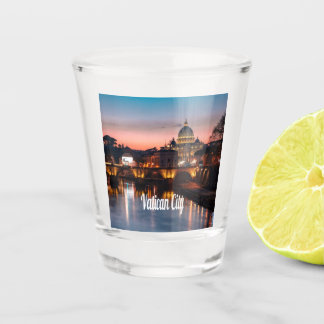 Vatikanstadt Nachts römisch-katholische Kirche Schnapsglas