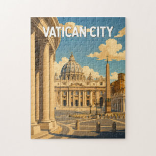 Vatikanstadt Petersplatz Illustration Reise Puzzle