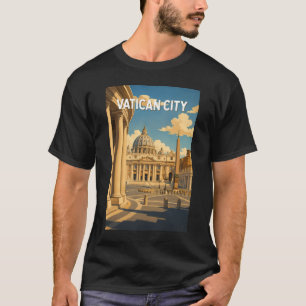 Vatikanstadt Petersplatz Illustration Reise T-Shirt
