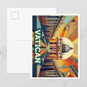 Vatikanstadt Reise künstlerisch farbenfroh Postkarte