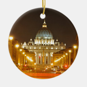 Vatikanstadt, Rom, Italien nachts Keramikornament