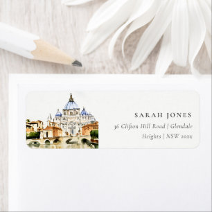 Vatikanstadt Rom Italien Wasserfarben Landschaftsa