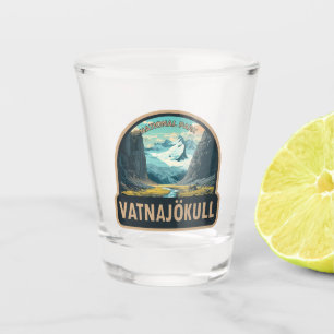 Vatnajokull Nationalpark Island Reise Vintage Schnapsglas