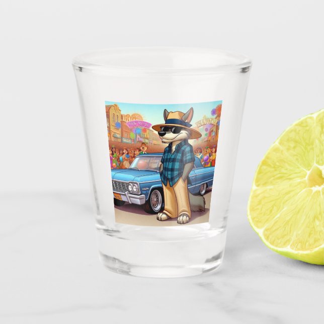 Vato Lobo "New Year" Schnapsglas (Vorderseite)