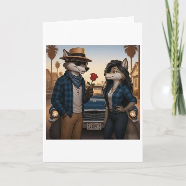 Vato Lobo "Valentines" Feiertagskarte (Vorderseite)