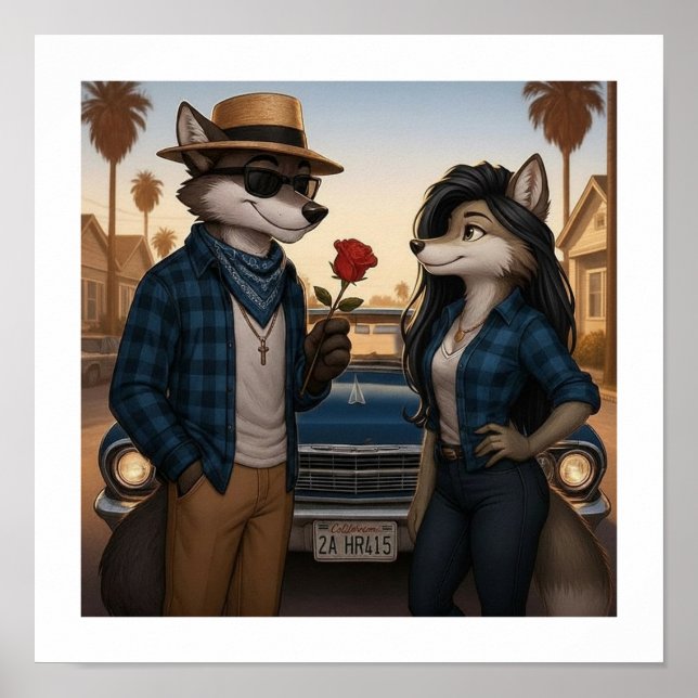 Vato Lobo "Valentines" Poster (Vorne)