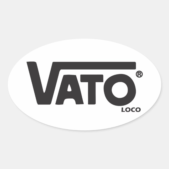 Vato loco Skateboard decal Ovaler Aufkleber (Vorderseite)
