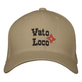 Vato Loco Zia Sun Baseball Cap Mens Hat New Mexico Bestickte Kappe