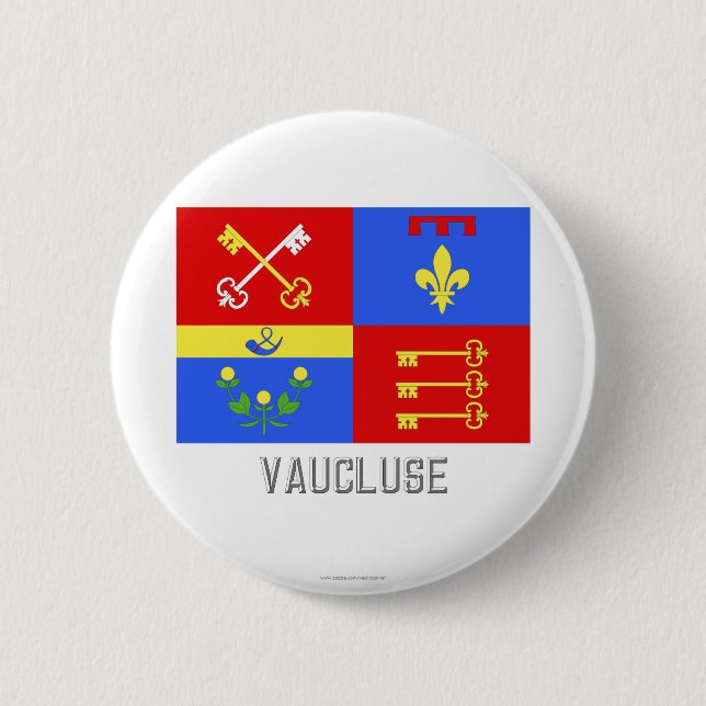 Vaucluse-Flagge mit Namen Button (Vorderseite)