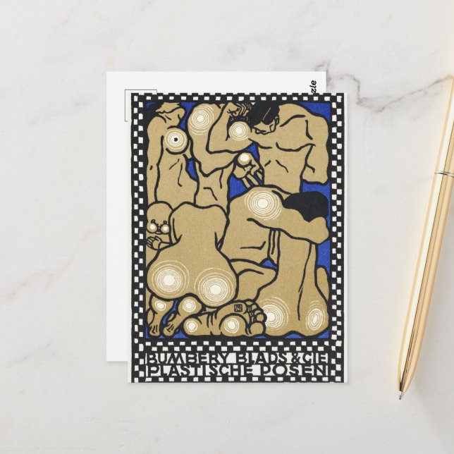 Vaudeville Act 4: Bumbery Blads & Cie, Plastic Pos Postkarte (Vorderseite/Rückseite Beispiel)