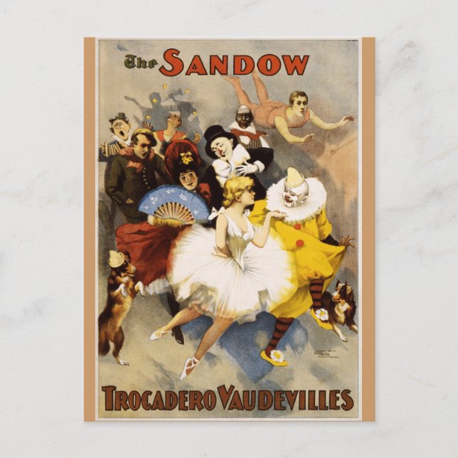 Vaudeville - The Sandow, Trocadero Vaudevilla Postkarte (Vorderseite)