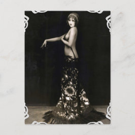Vaudville Showgirl Vintag Postcard Postkarte