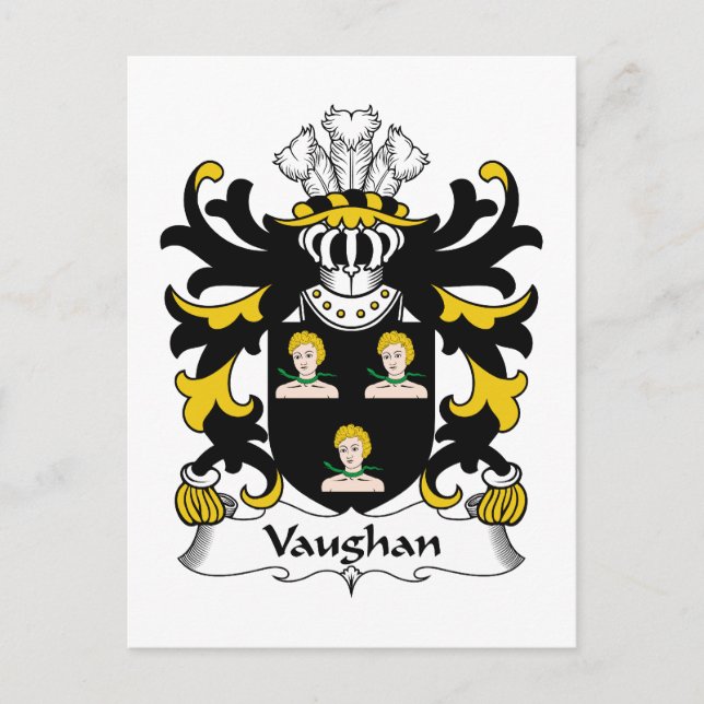 Vaughan Familienwappen Postkarte (Vorderseite)
