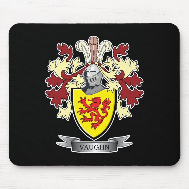 Vaughn Familienwappen-Wappen Mousepad (Vorne)