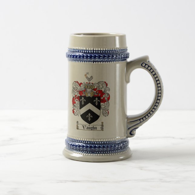 Vaughn Wappen Stein Bierglas (Rechts)