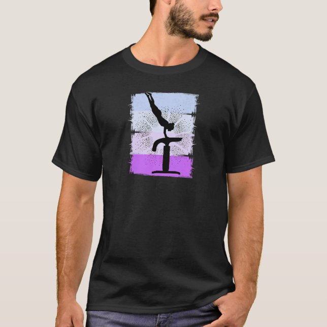 Vault-Gymnast Drehe Cartwheels Ju T-Shirt (Vorderseite)
