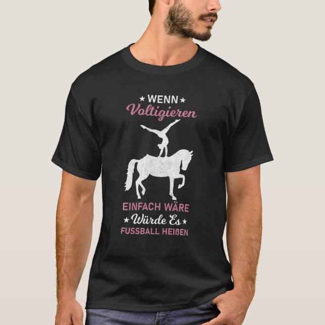 Vaulting Girl Volti Pferde Reitausrüstung T-Shirt (Vorderseite)