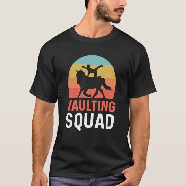 Vaulting Squad Equestrian Gymnastics Horse Vaultin T-Shirt (Vorderseite)