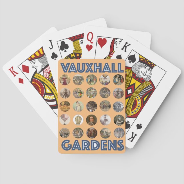 Vauxhall Gardens Poker Set Spielkarten (Rückseite)