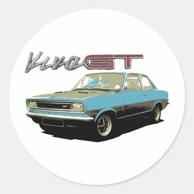 Vauxhall Viva GT Runder Aufkleber (Vorderseite)