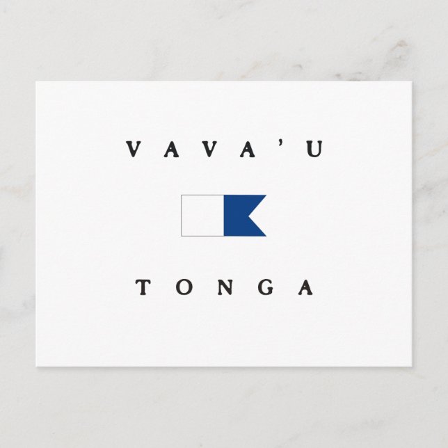 Vava'u Tonga Alpha Dive Flag Postkarte (Vorderseite)