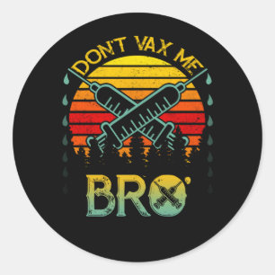 VAX.Me bro Vintager Impfstoff Runder Aufkleber